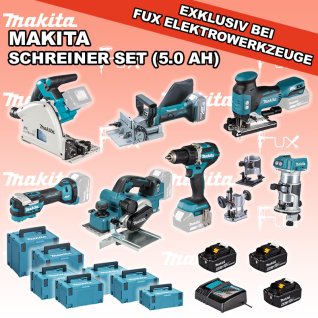 Makita 7-teiliges Schreiner Set 6 (5.0 Ah)