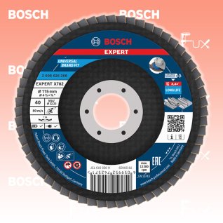 Bosch Expert Fächerschleifscheibe X782, ⌀ 115 mm, Korn  40