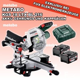KGS 18 LTX BL 216 Akku Gehrungs- und Kappsägen
